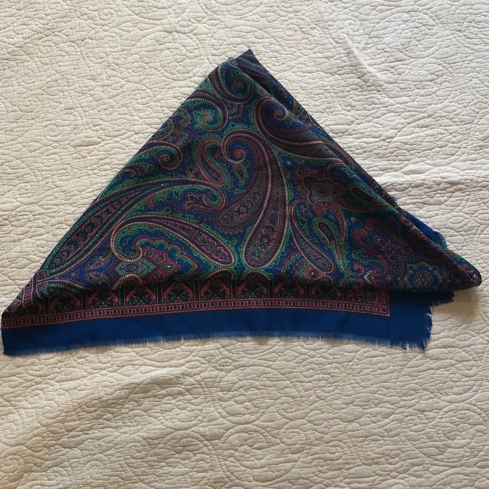 Vintage Silk Paisley Scarf